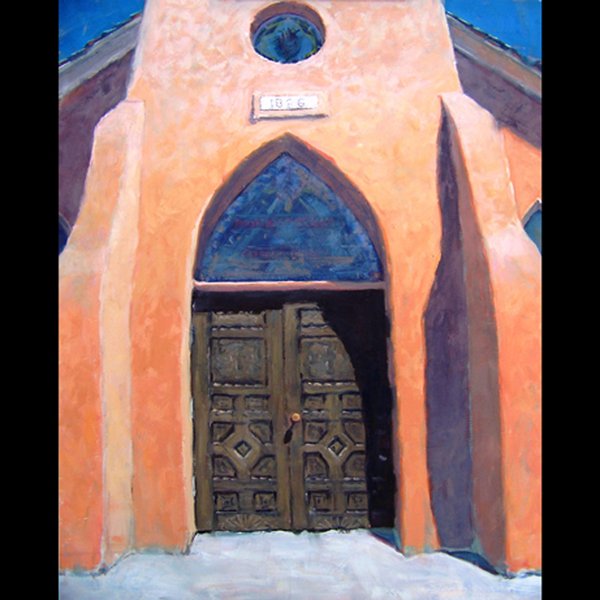 An Adobe Welcome, Oil on Birch, Dena Kirk