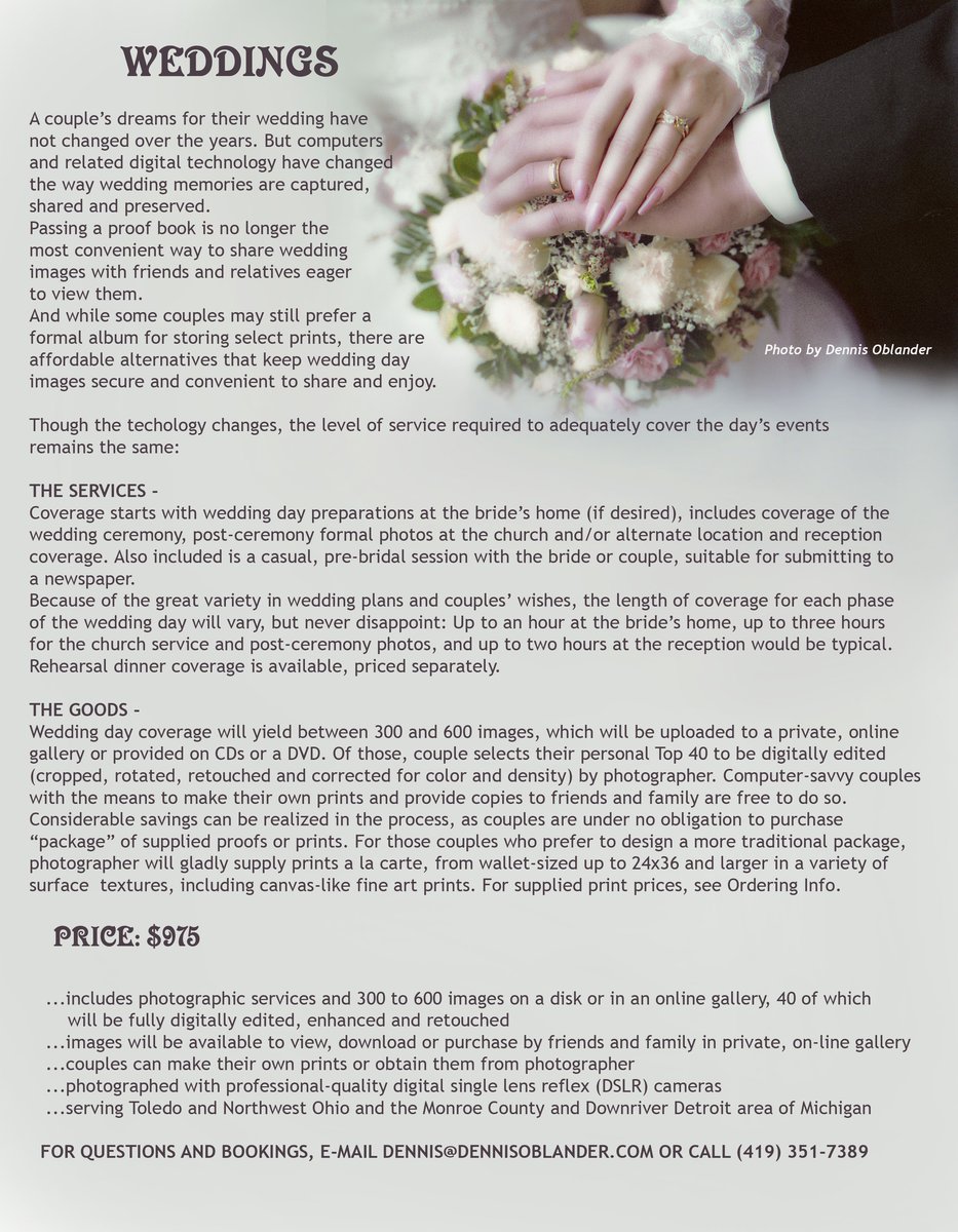 Professional wedding photography and family portraits since 1986.