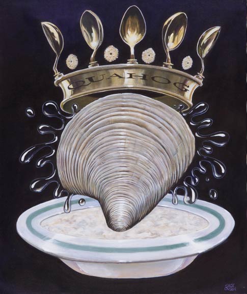king chowder, 20" x 24", acrylic on linen, 2002